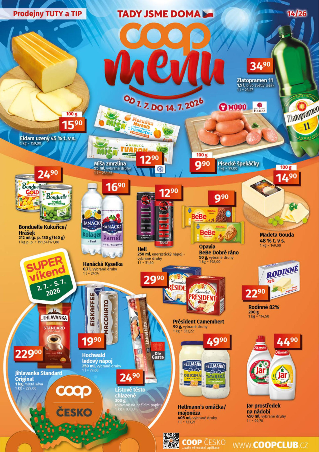 Náhled letáku Menu