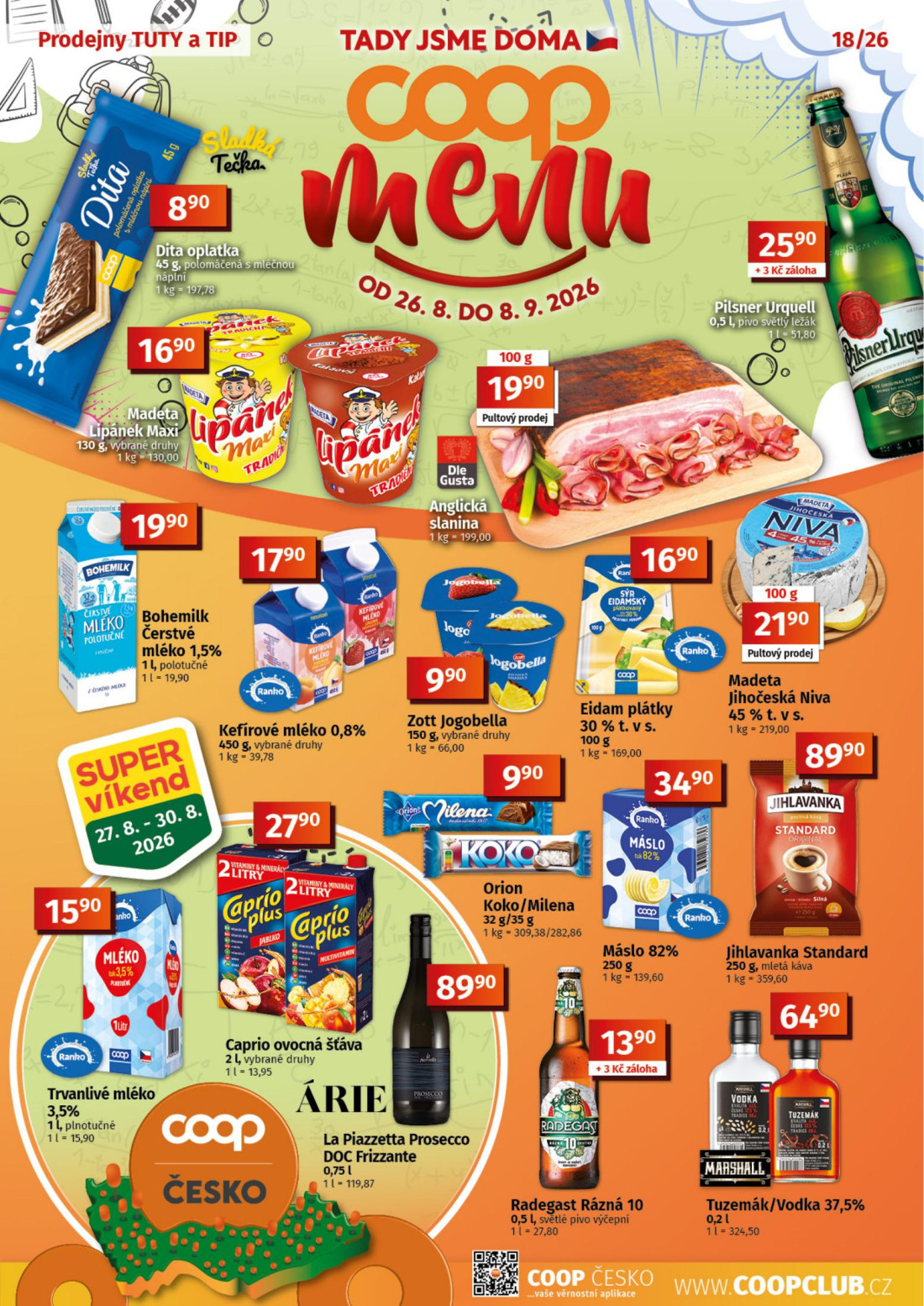 Náhled letáku Menu